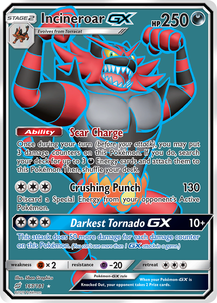 Incineroar-GX – Team Up 167/181 Pokémon card