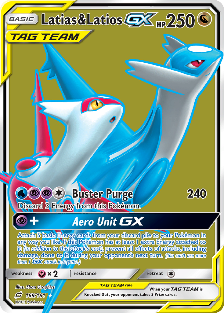 Latias & Latios-GX – Team Up 169/181 Pokémon card
