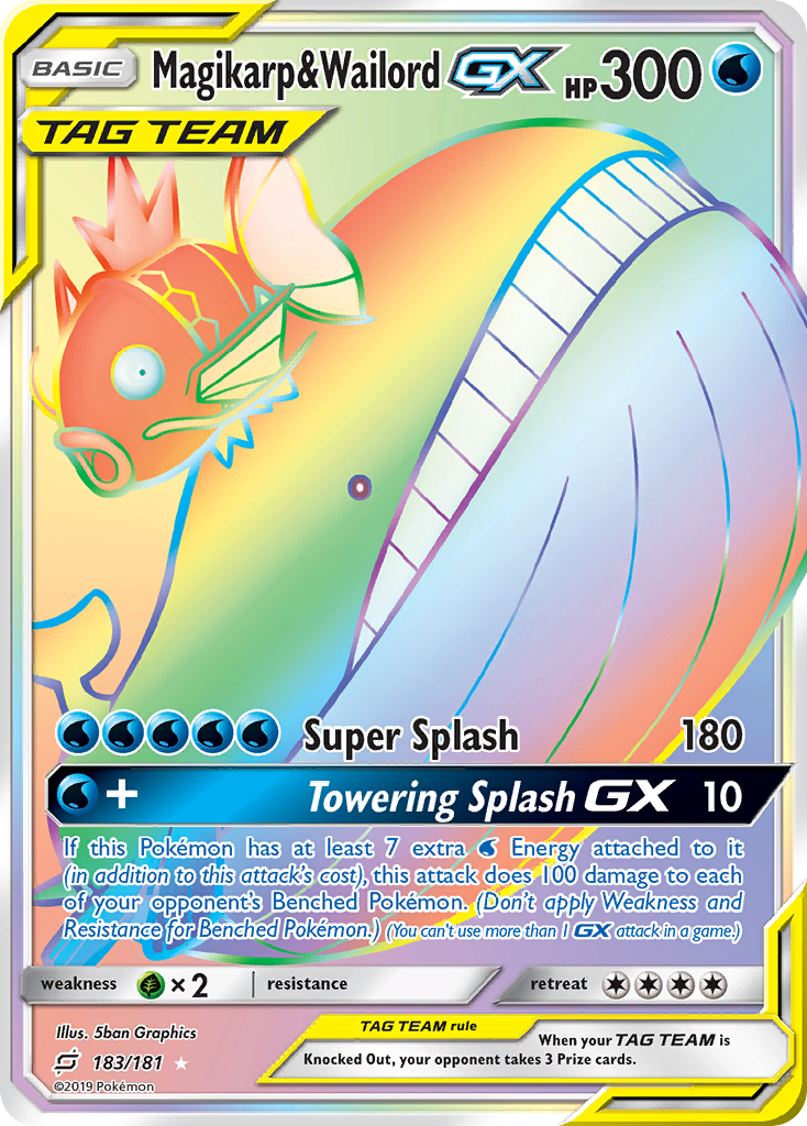 Magikarp & Wailord-GX – Team Up 183/181 Pokémon card