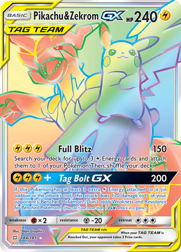 Pikachu & Zekrom-GX - Team Up 184
