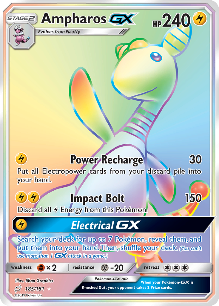 Ampharos-GX – Team Up 185/181 Pokémon card