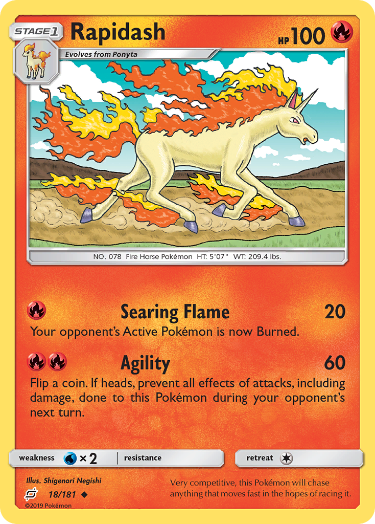 Rapidash – Team Up 18/181 Pokémon card