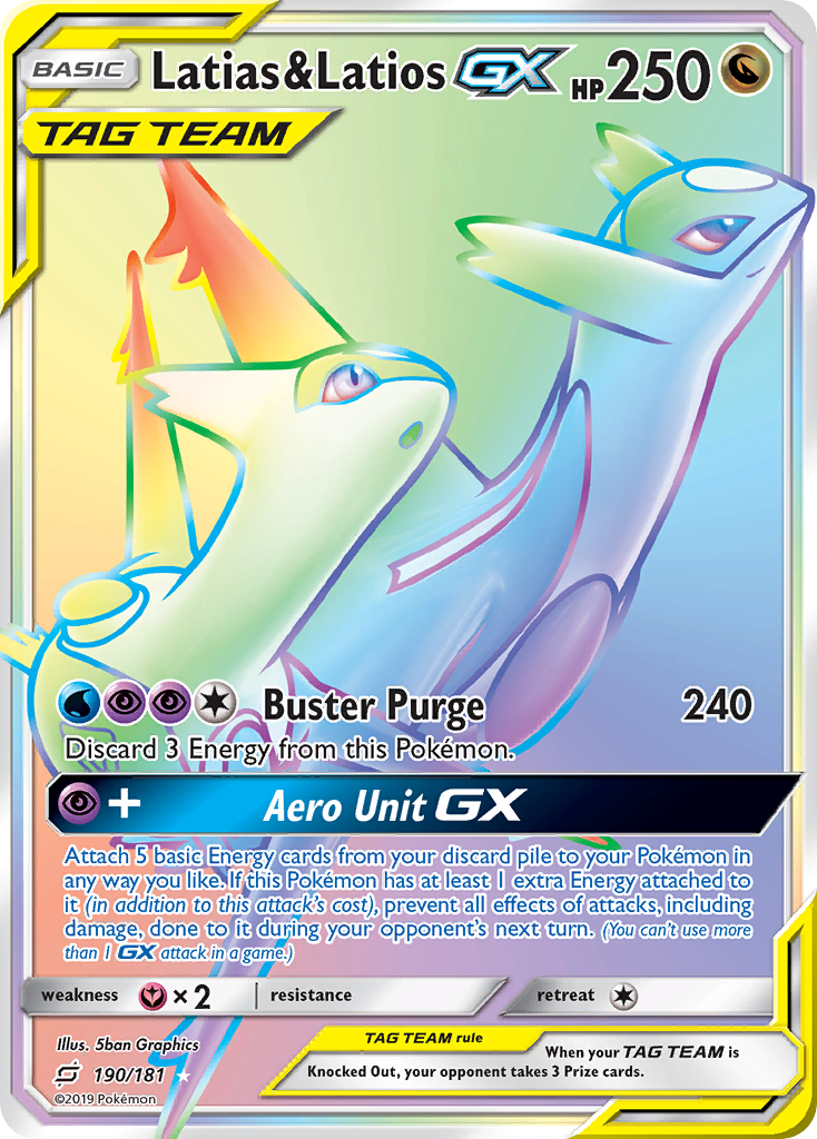 Latias & Latios-GX – Team Up 190/181 Pokémon card
