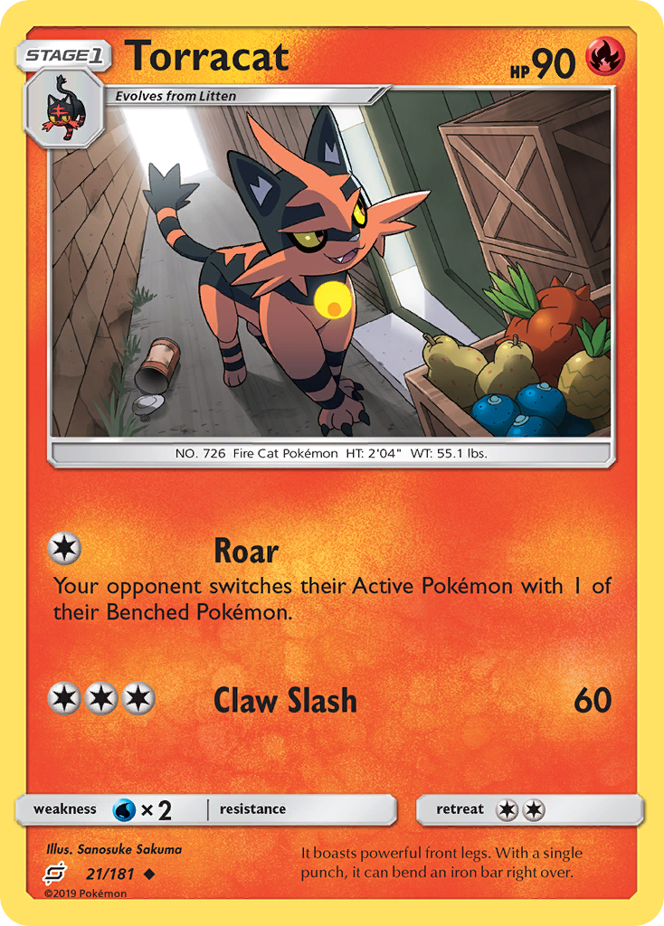 Torracat – Team Up 21/181 Pokémon card