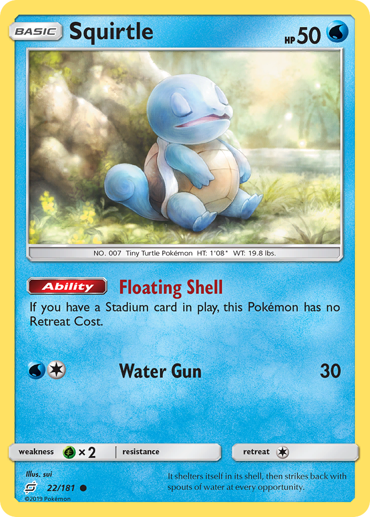 Squirtle – Team Up 22/181 Pokémon card