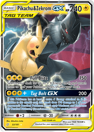 Pikachu & Zekrom-GX - Team Up 33