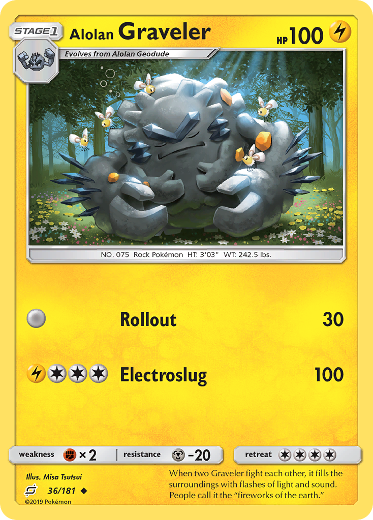 Alolan Graveler – Team Up 36/181 Pokémon card