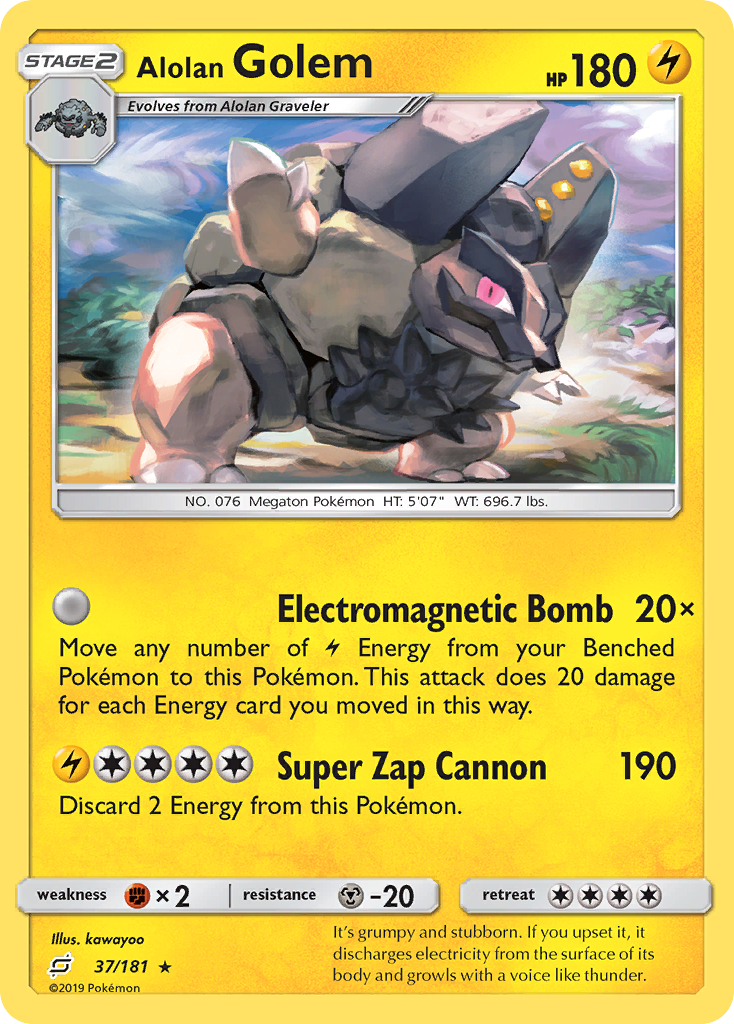Alolan Golem – Team Up 37/181 Pokémon card