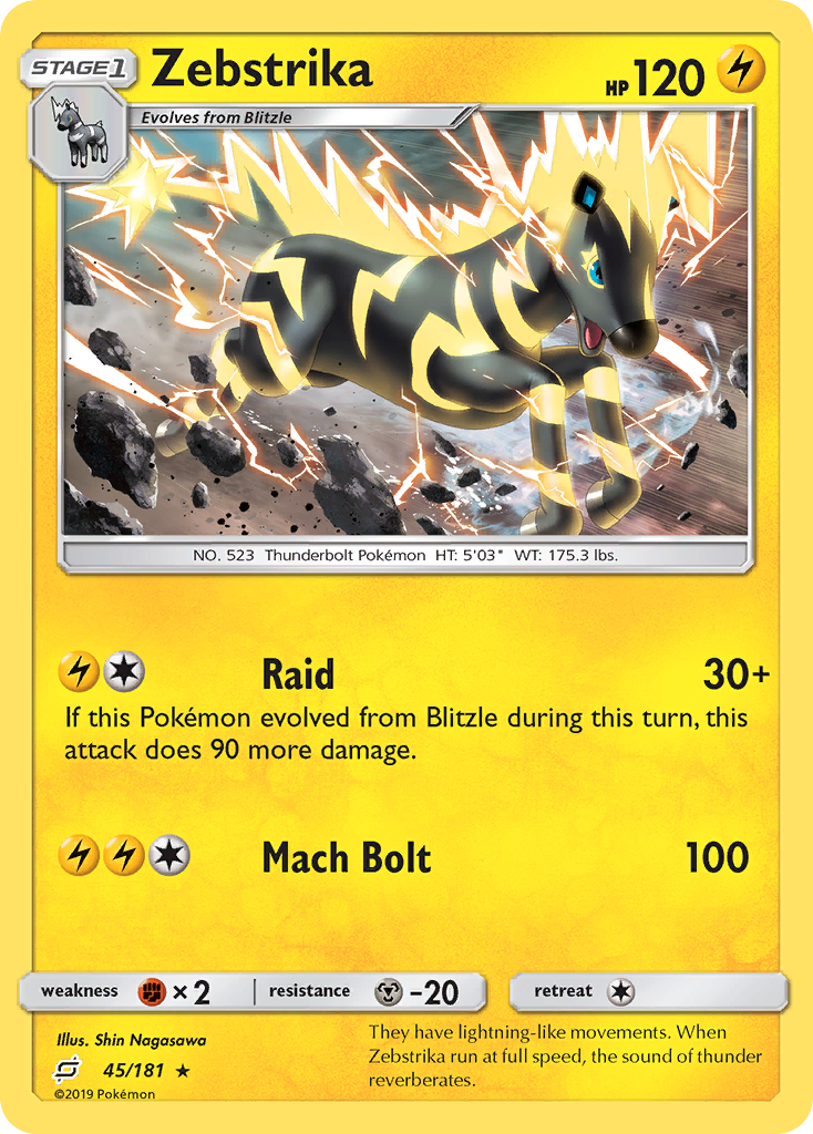 Zebstrika – Team Up 45/181 Pokémon card