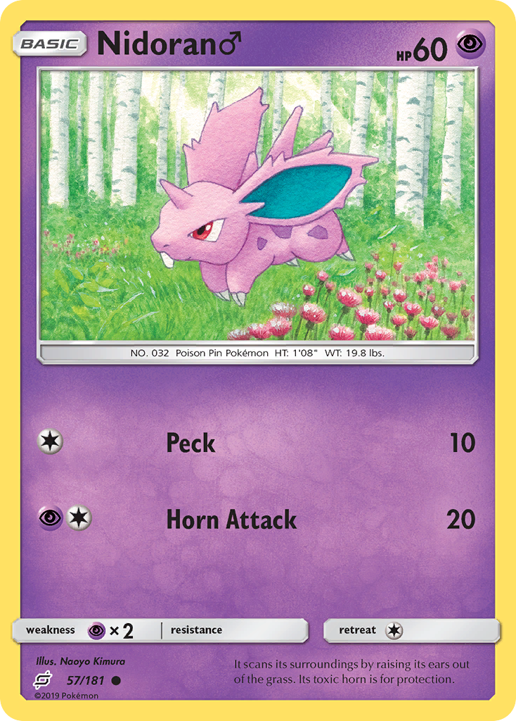 Nidoran ♂ – Team Up 57/181 Pokémon card