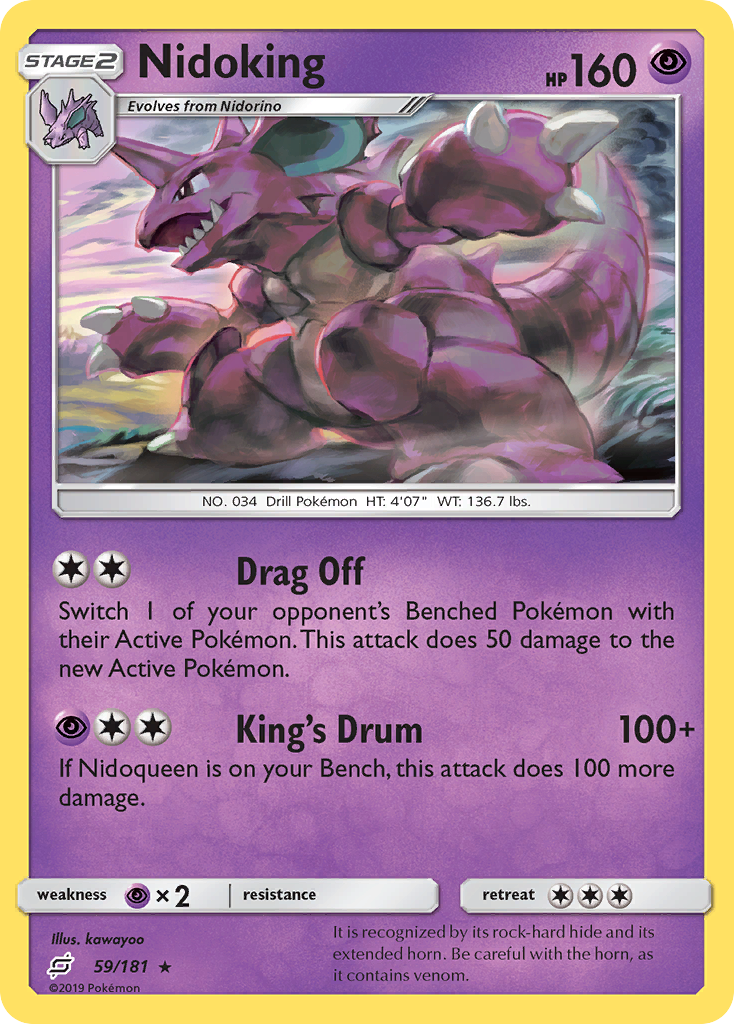 Nidoking – Team Up 59/181 Pokémon card