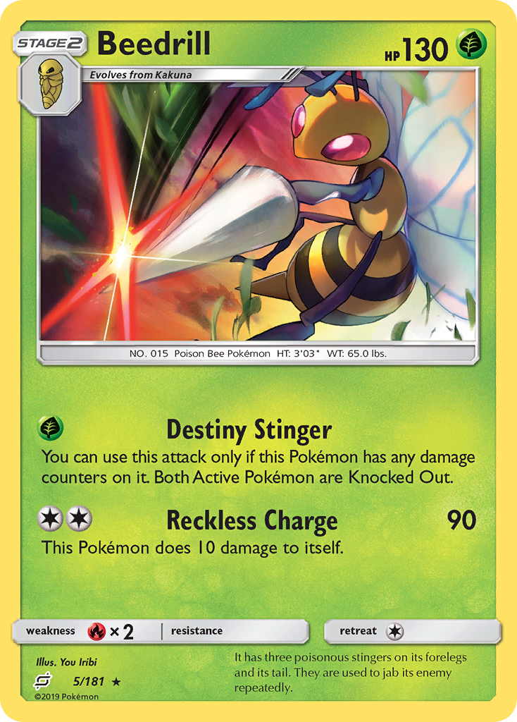 Beedrill – Team Up 5/181 Pokémon card