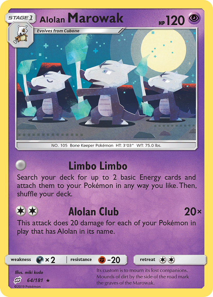 Alolan Marowak – Team Up 64/181 Pokémon card