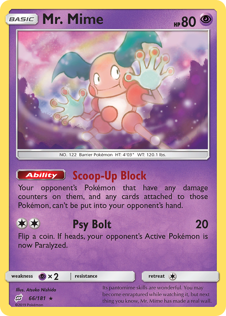 Mr. Mime – Team Up 66/181 Pokémon card