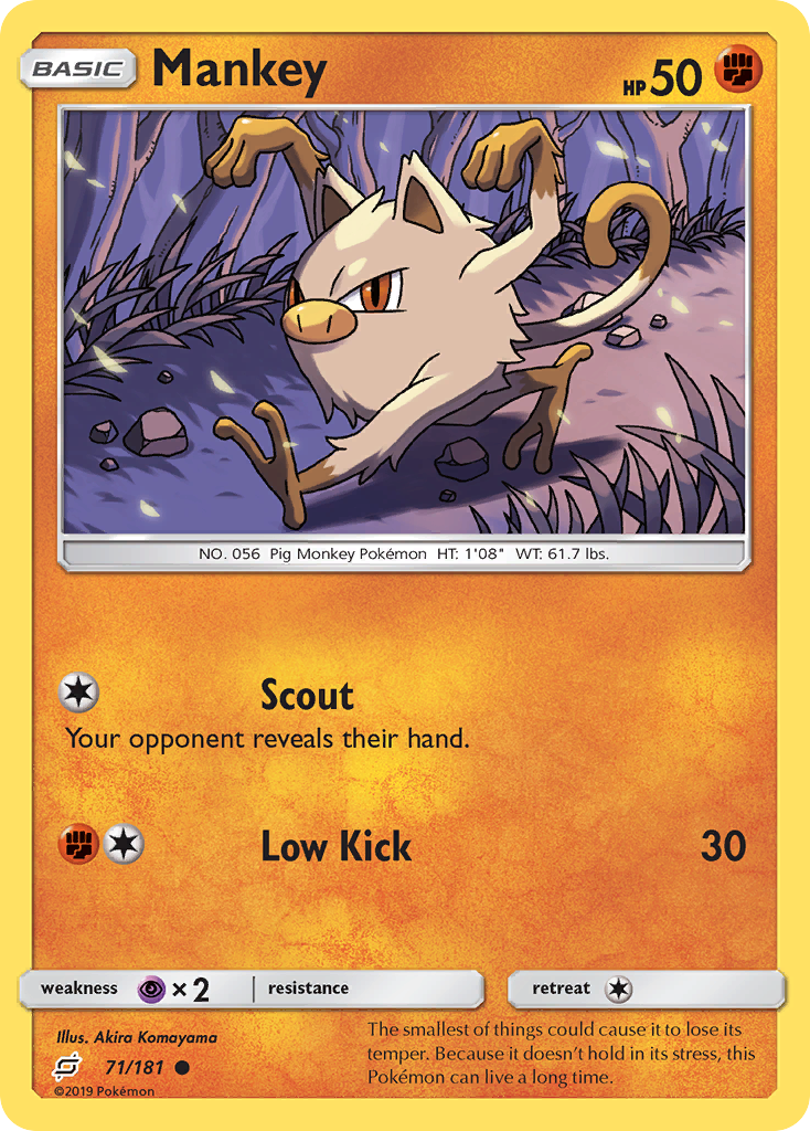 Mankey – Team Up 71/181 Pokémon card