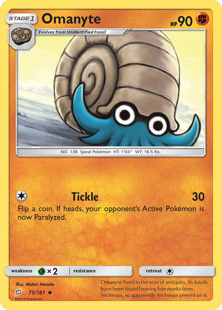 Omanyte – Team Up 75/181 Pokémon card