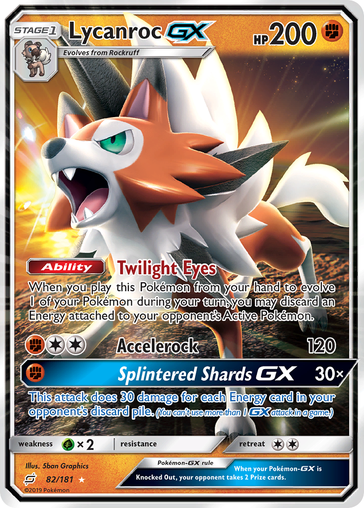 Lycanroc-GX – Team Up 82/181 Pokémon card