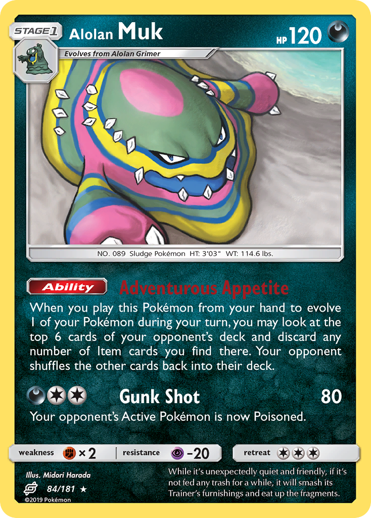 Alolan Muk – Team Up 84/181 Pokémon card