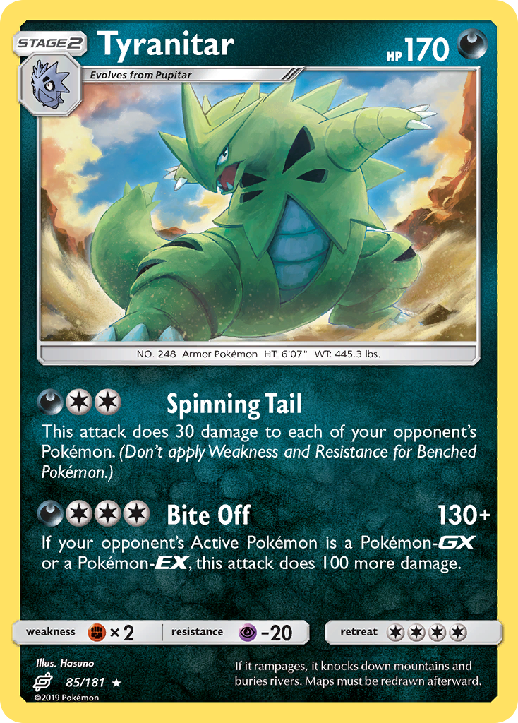 Tyranitar – Team Up 85/181 Pokémon card