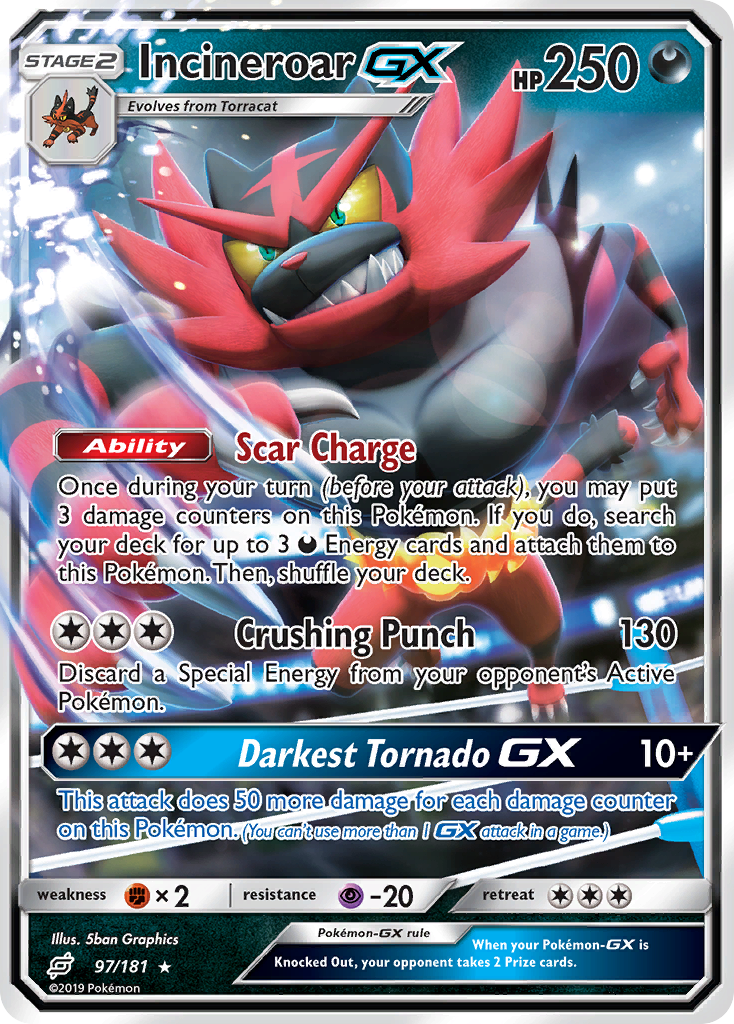 Incineroar-GX – Team Up 97/181 Pokémon card