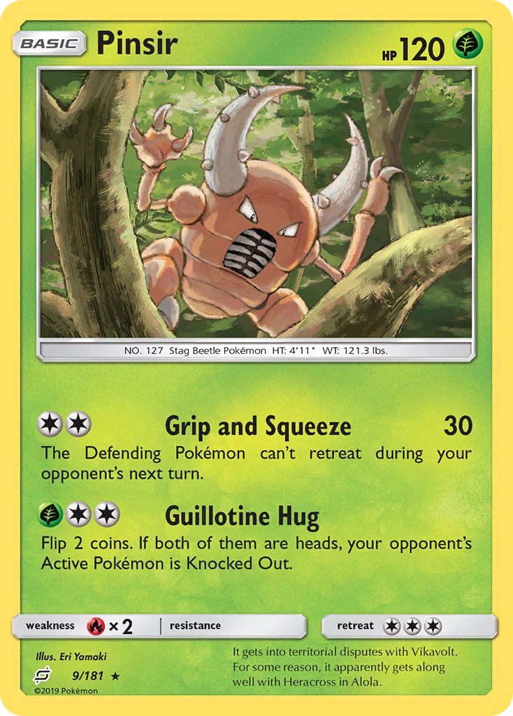 Pinsir – Team Up 9/181 Pokémon card
