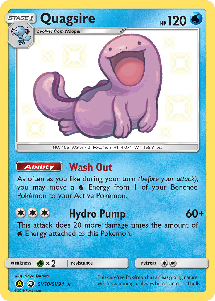 Quagsire – Hidden Fates Shiny Vault SV10/SV94 Pokémon card