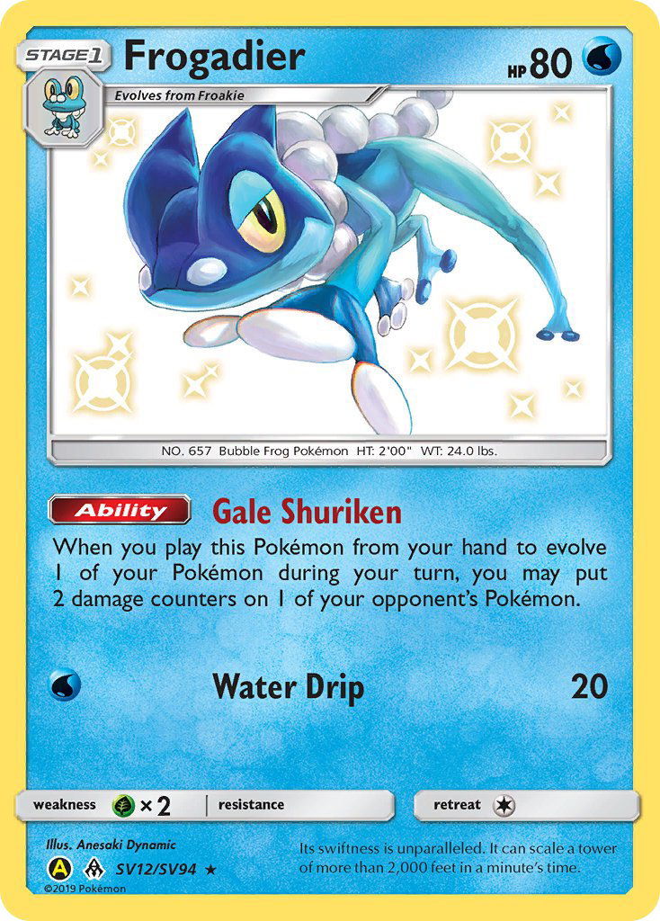 Frogadier – Hidden Fates Shiny Vault SV12/SV94 Pokémon card