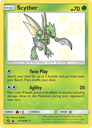 Scyther - Hidden Fates Shiny Vault SV1