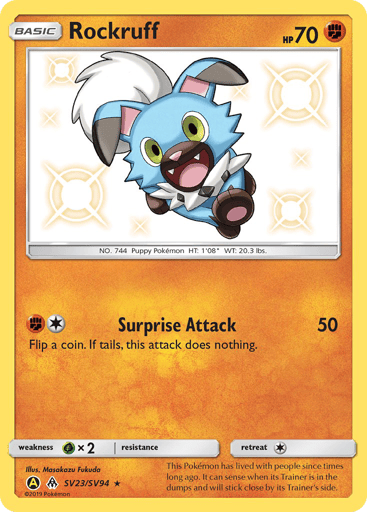 Rockruff - Hidden Fates Shiny Vault SV23