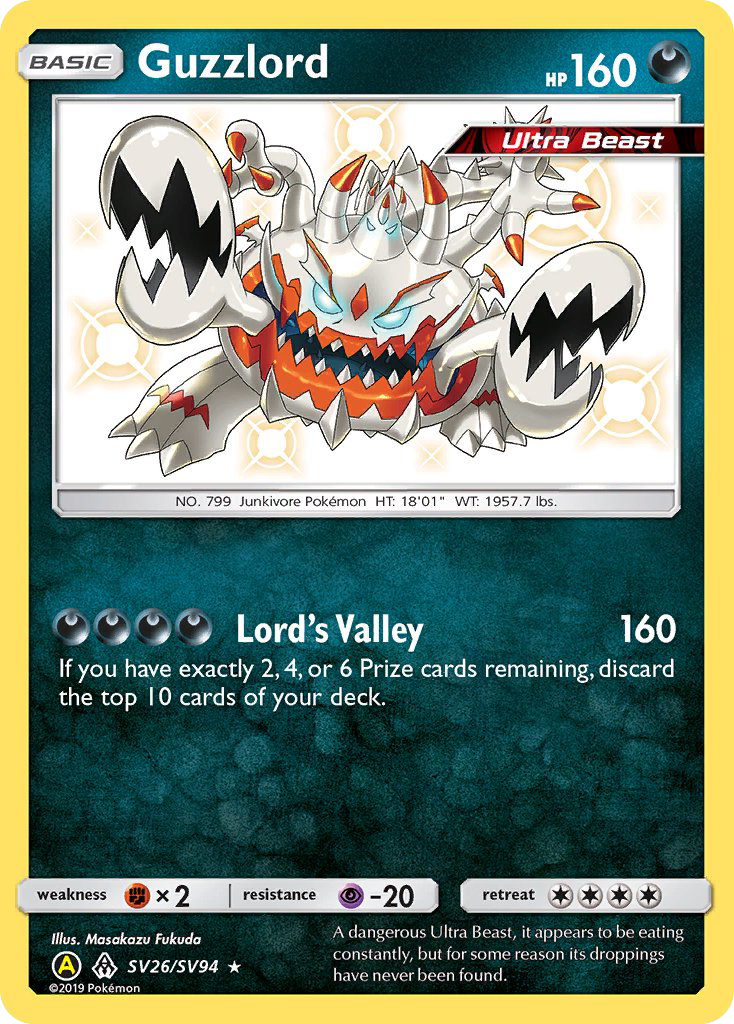 Guzzlord – Hidden Fates Shiny Vault SV26/SV94 Pokémon card