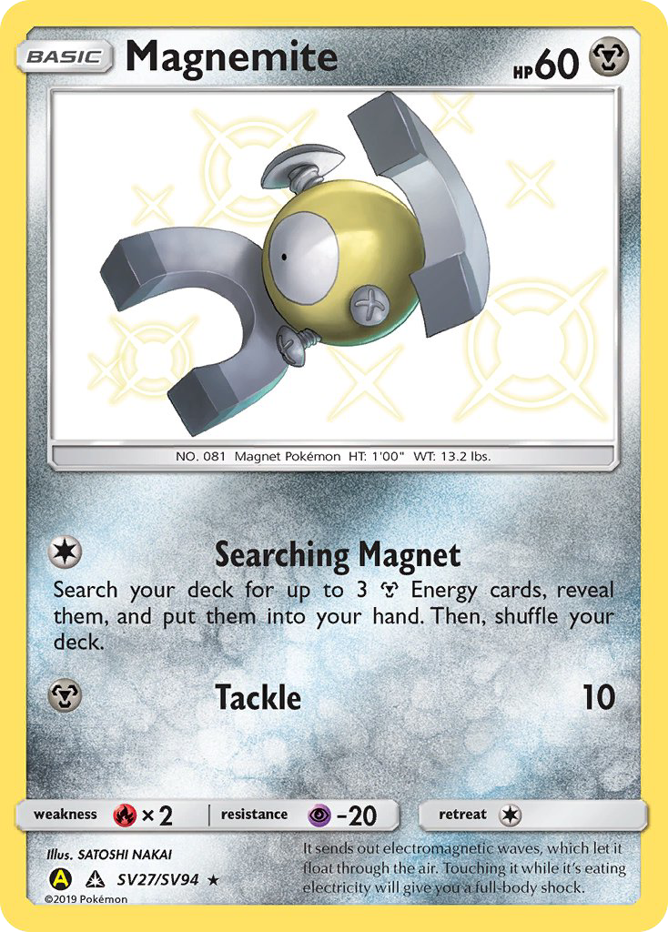 Magnemite – Hidden Fates Shiny Vault SV27/SV94 Pokémon card