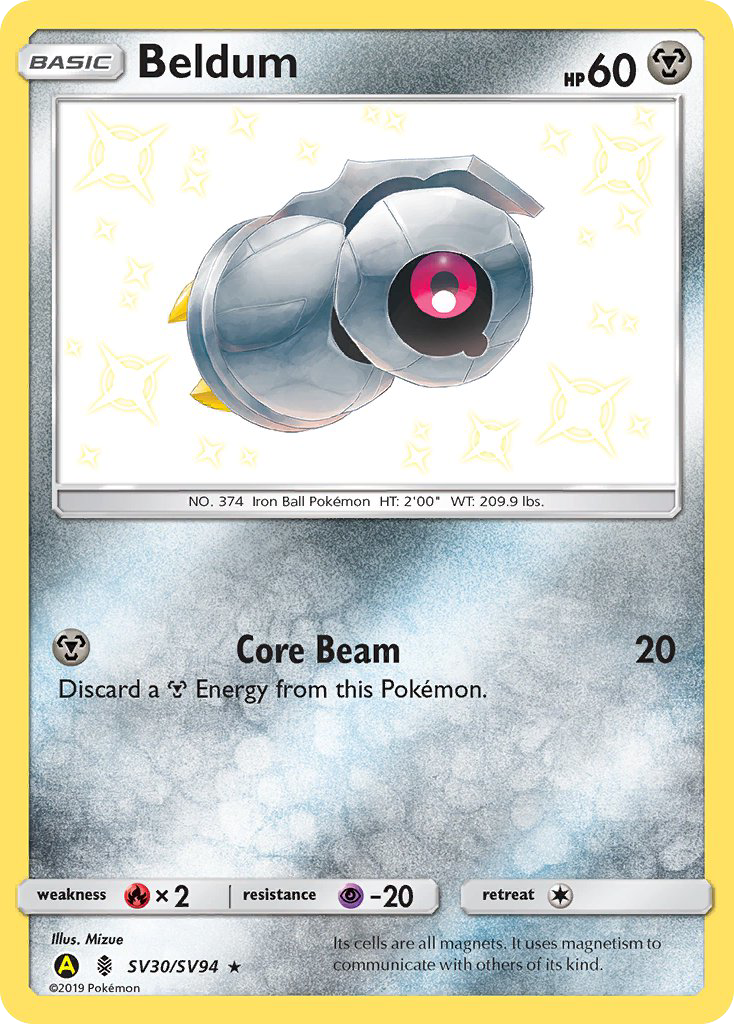 Beldum – Hidden Fates Shiny Vault SV30/SV94 Pokémon card