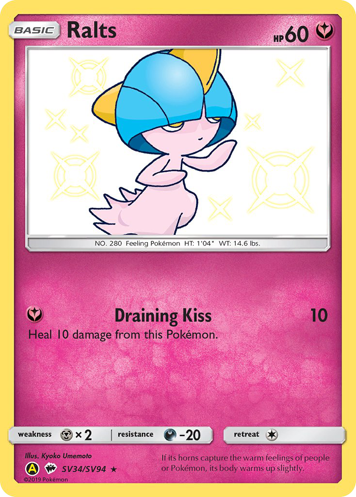 Ralts – Hidden Fates Shiny Vault SV34/SV94 Pokémon card