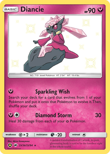 Diancie - Hidden Fates Shiny Vault SV36