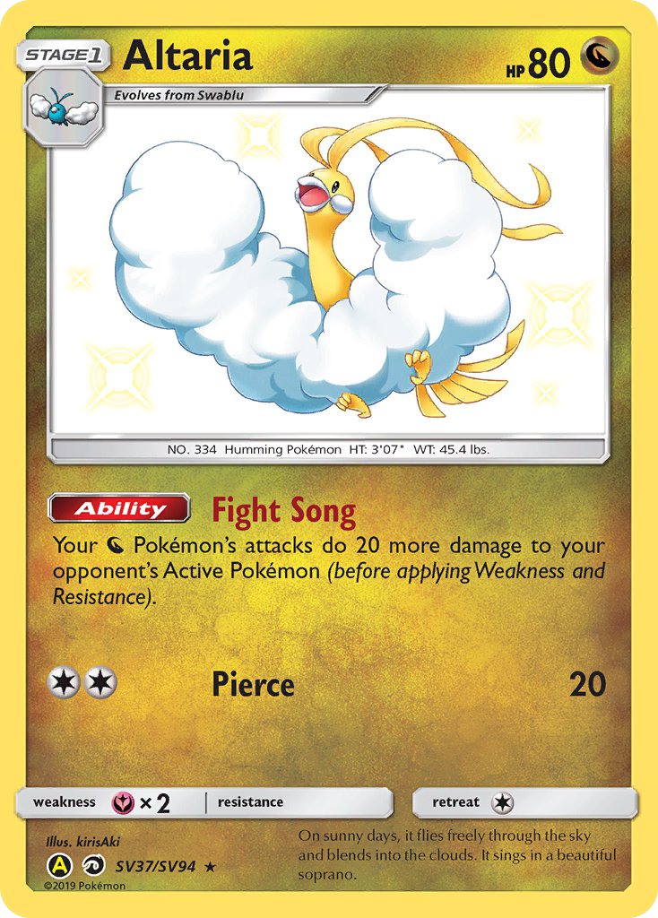 Altaria – Hidden Fates Shiny Vault SV37/SV94 Pokémon card