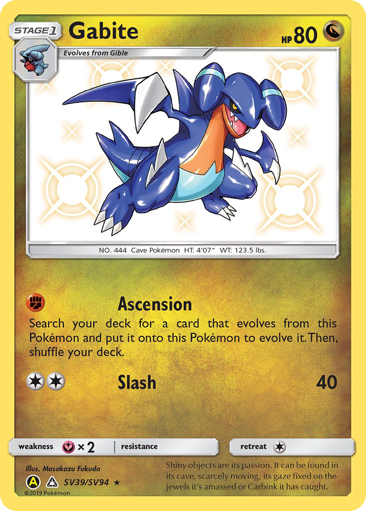 Gabite – Hidden Fates Shiny Vault SV39/SV94 Pokémon card