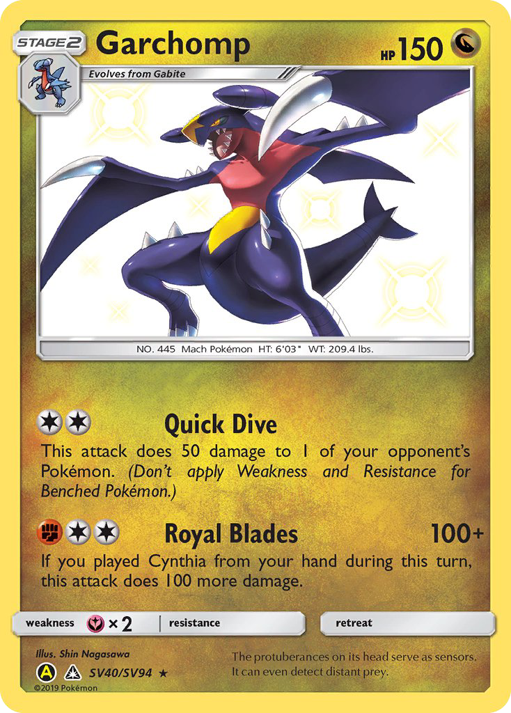 Garchomp – Hidden Fates Shiny Vault SV40/SV94 Pokémon card