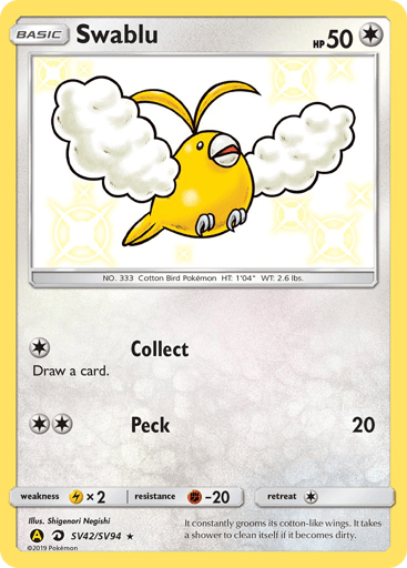Swablu - Hidden Fates Shiny Vault SV42