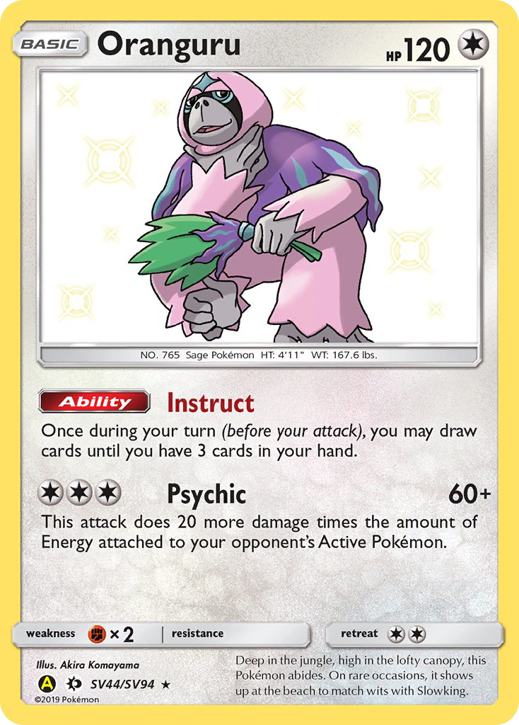 Oranguru – Hidden Fates Shiny Vault SV44/SV94 Pokémon card