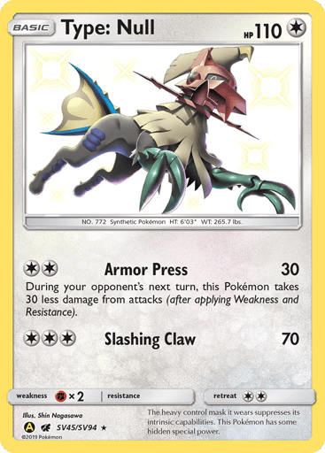 Type: Null - Hidden Fates Shiny Vault SV45