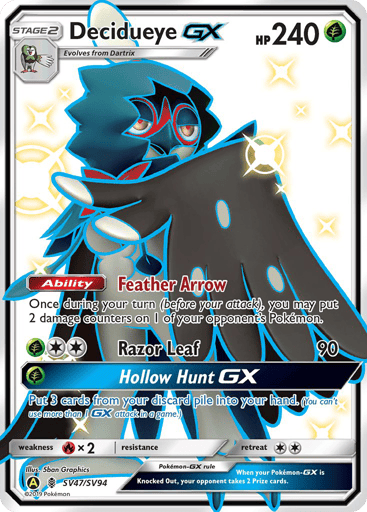 Decidueye-GX - Hidden Fates Shiny Vault SV47