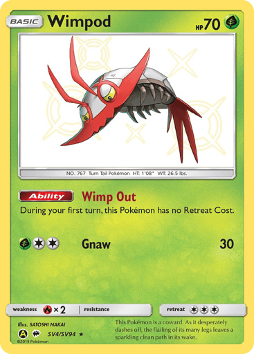 Wimpod - Hidden Fates Shiny Vault SV4