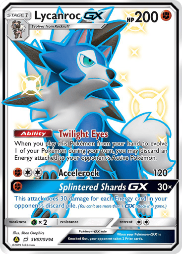 Lycanroc-GX - Hidden Fates Shiny Vault SV67