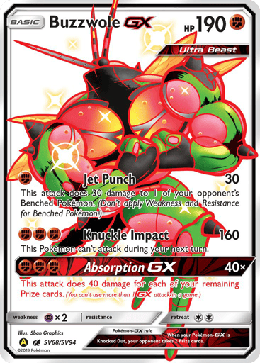Buzzwole-GX - Hidden Fates Shiny Vault SV68
