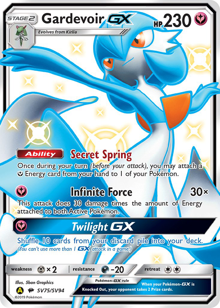 Gardevoir-GX – Hidden Fates Shiny Vault SV75/SV94 Pokémon card