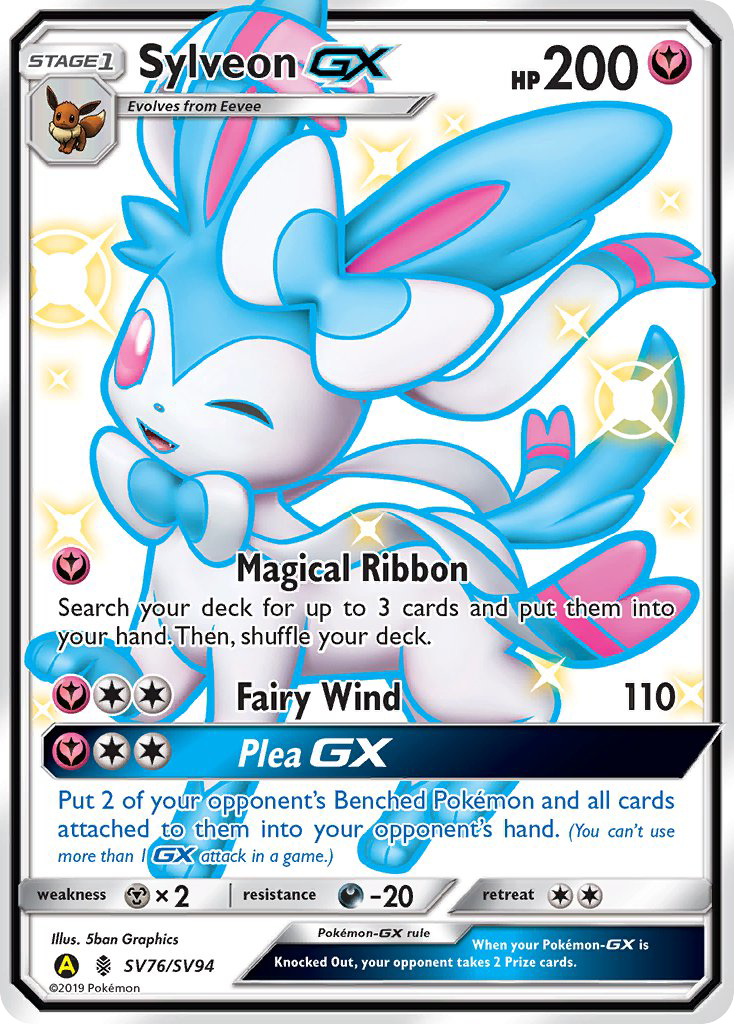 Sylveon-GX – Hidden Fates Shiny Vault SV76/SV94 Pokémon card