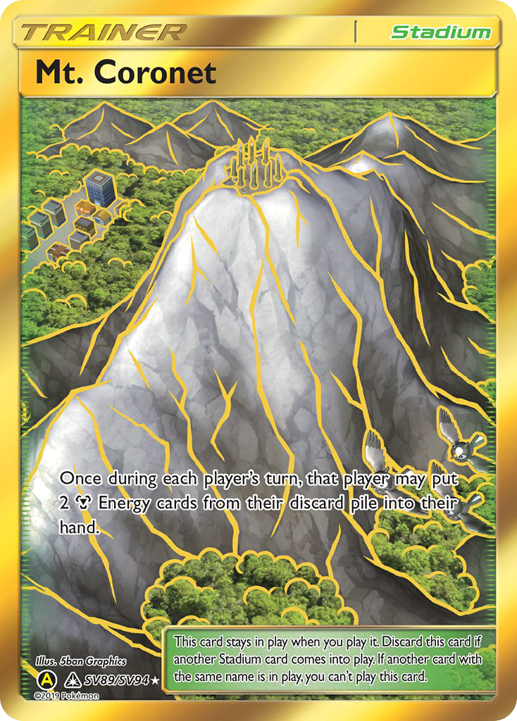 Mt. Coronet – Hidden Fates Shiny Vault SV89/SV94 Pokémon card