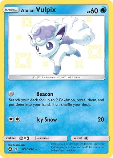 Alolan Vulpix - Hidden Fates Shiny Vault SV8