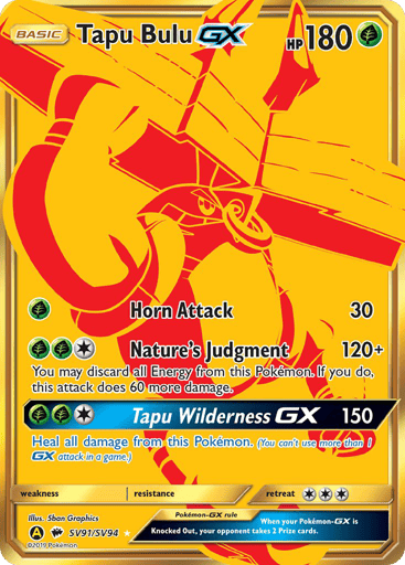 Tapu Bulu-GX - Hidden Fates Shiny Vault SV91