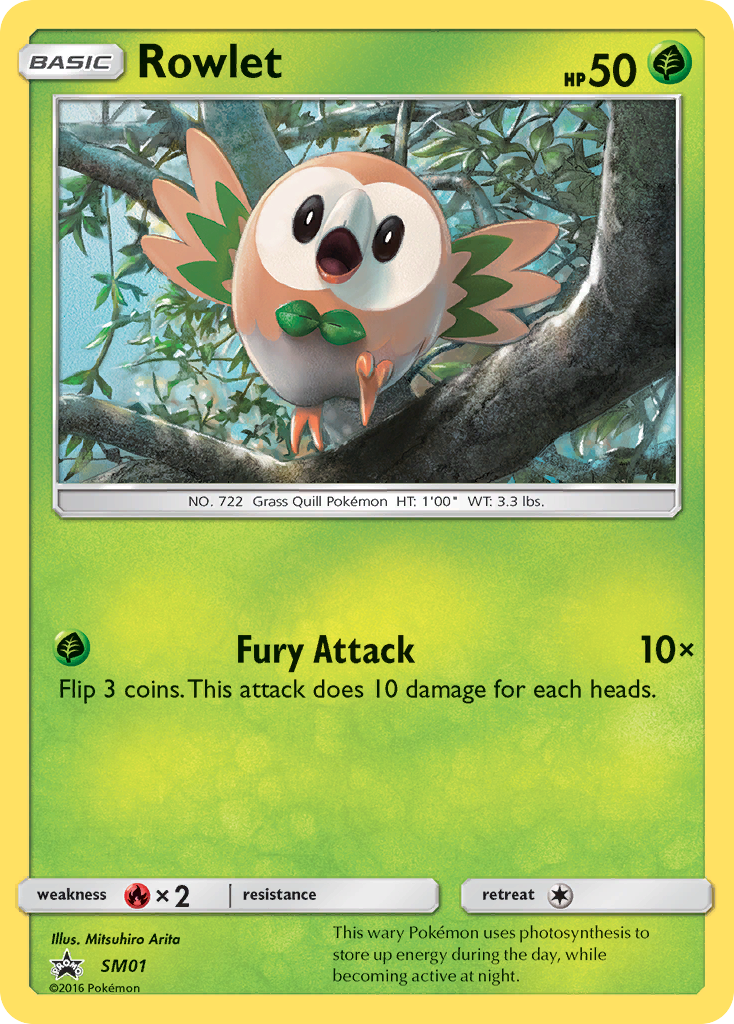 Rowlet – SM Black Star Promos SM01 Pokémon card